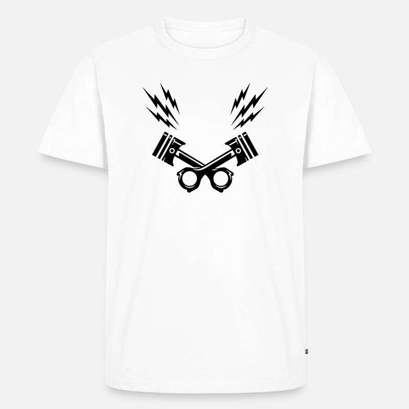 Biker - Männer Premium Bio T-Shirt - Weiß