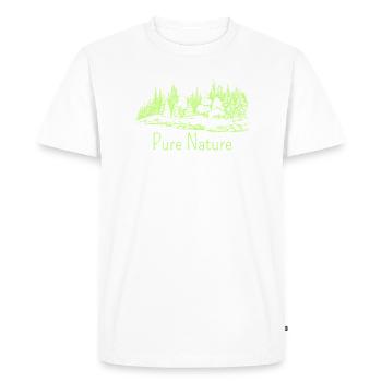 Pure Nature - T-shirt Premium bio Homme - blanc - Devant - Nico (187cm)
