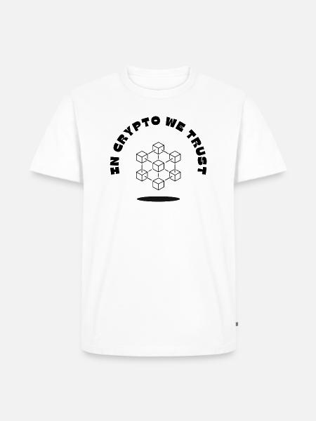 In Crypto We Trust - Männer Premium Bio T-Shirt - Weiß