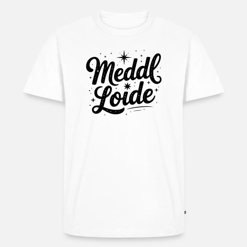 Meddl Loide - Deutsche Memes - Männer Premium Bio T-Shirt - Weiß