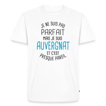 Pas parfait mais auvergnat - T-shirt Premium bio Homme - blanc - Devant - Nico (187cm)