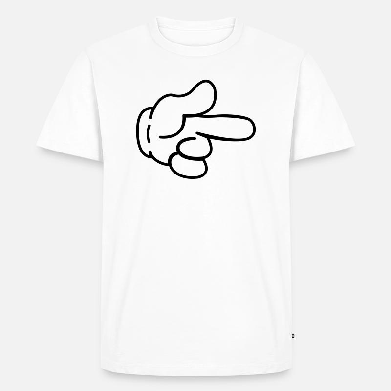 hand_comic_1 - Männer Premium Bio T-Shirt - Weiß