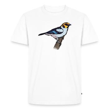 Red forehead tanger / Flame-Faced Tanager Design I - Men's Premium Organic T-Shirt - white - Front - Nico (187cm)