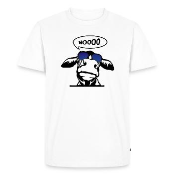 Vache sans | Naysayer pas de vaches lunettes de soleil nö - T-shirt Premium bio Homme - blanc - Devant - Nico (187cm)