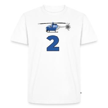 Helicopter 2nd birthday - Men's Premium Organic T-Shirt - white - Front - Nico (187cm)