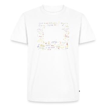 57th Birthday Square Root of 3249: 57 Years Old - Men's Premium Organic T-Shirt - white - Front - Nico (187cm)
