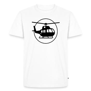 Hélicoptère - T-shirt Premium bio Homme - blanc - Devant - Nico (187cm)