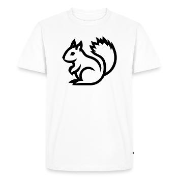 squirrel - Men's Premium Organic T-Shirt - white - Front - Nico (187cm)