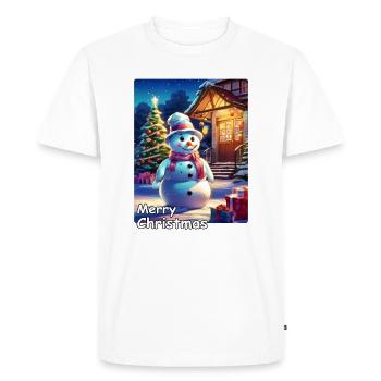 Christmas Snowman Design 1.6 - Men's Premium Organic T-Shirt - white - Front - Nico (187cm)