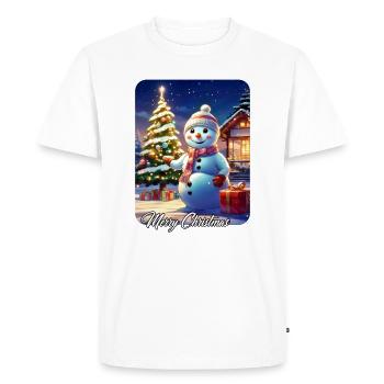 Christmas Snowman Design 1.1 - Men's Premium Organic T-Shirt - white - Front - Nico (187cm)