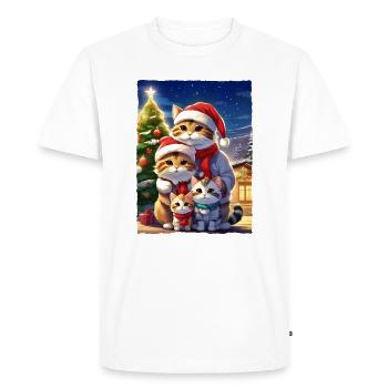Famille de chats de Noël 1.11 - T-shirt Premium bio Homme - blanc - Devant - Nico (187cm)
