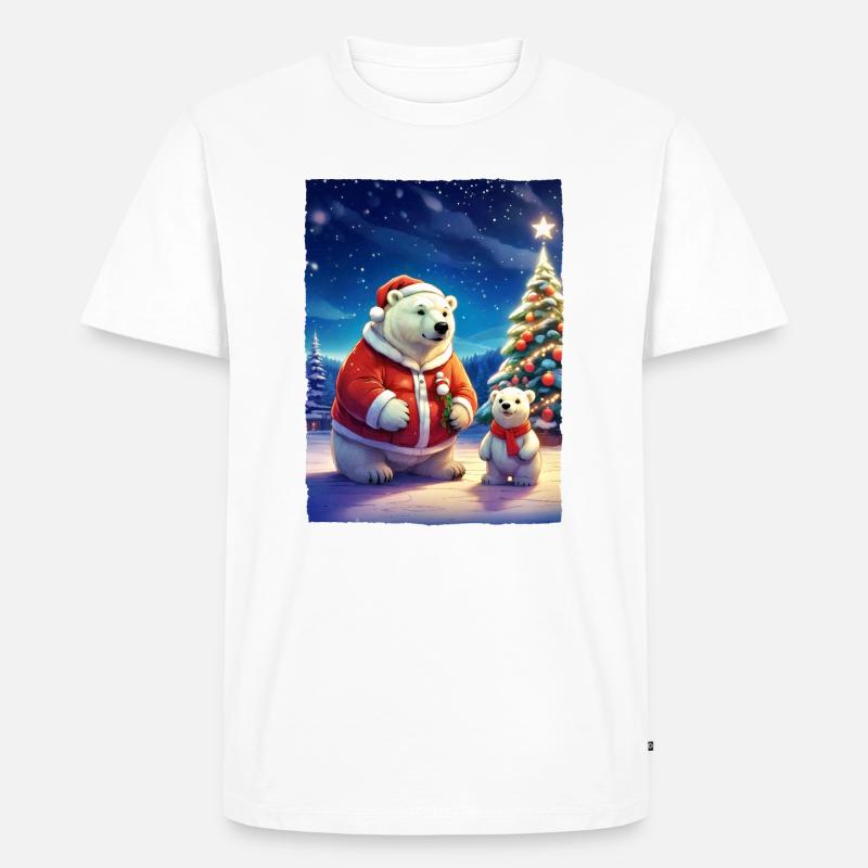 Weihnachten Eisbär 1.4 - Männer Premium Bio T-Shirt - Weiß