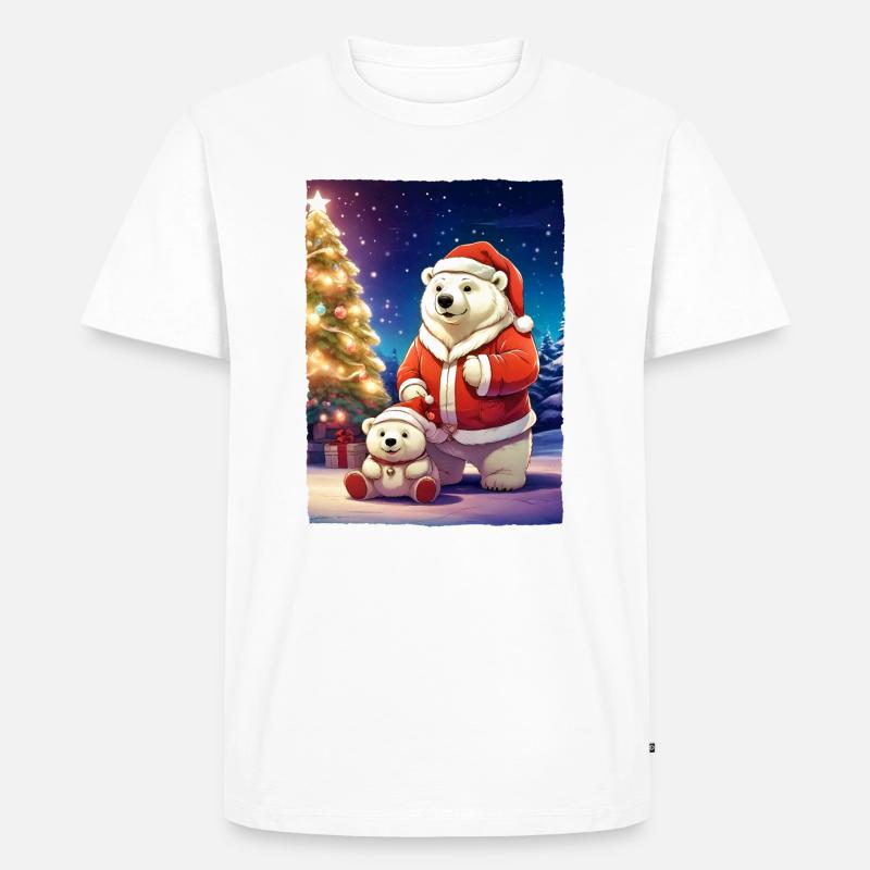 Weihnachten Eisbär 1.2 - Männer Premium Bio T-Shirt - Weiß