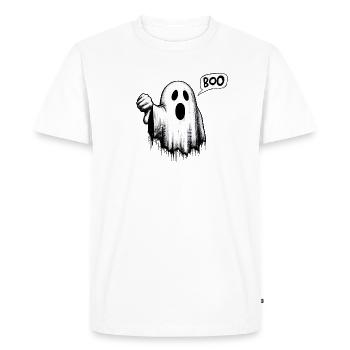 Le Boo Spirit est contre - T-shirt Premium bio Homme - blanc - Devant - Nico (187cm)