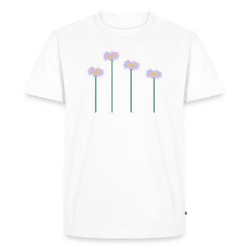 flowers - T-shirt Premium bio Homme - blanc - Devant - Nico (187cm)