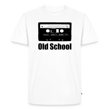cassette - T-shirt Premium bio Homme - blanc - Devant - Nico (187cm)