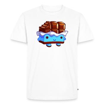 Chocolator.png - T-shirt Premium bio Homme - blanc - Devant - Nico (187cm)