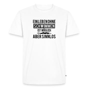 nager nageur dit drôle - T-shirt Premium bio Homme - blanc - Devant - Nico (187cm)