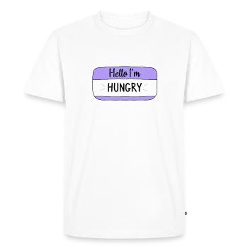 Hello im hungry, funny T-shirt - Men's Premium Organic T-Shirt - white - Front - Nico (187cm)