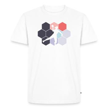Handball Girl Joueuse de handball Joueuse de handball Joueuse de handball - T-shirt Premium bio Homme - blanc - Devant - Nico (187cm)
