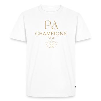 Club des champions de l’AP - T-shirt Premium bio Homme - blanc - Devant - Nico (187cm)