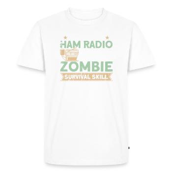 Amateur Radio amateur Radio amateur Cadeau - T-shirt Premium bio Homme - blanc - Devant - Nico (187cm)