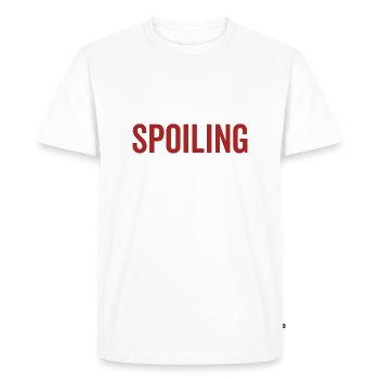 Jean est mon nom Spoiler est mon jeu - T-shirt Premium bio Homme - blanc - Devant - Nico (187cm)