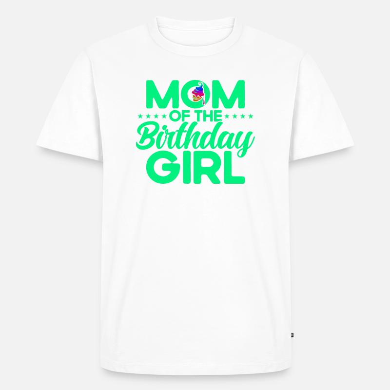 Mutter des Geburtstagskindes Eiscreme Geschenk - Männer Premium Bio T-Shirt - Weiß
