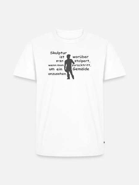 skulptur ist 4 - Männer Premium Bio T-Shirt - Weiß