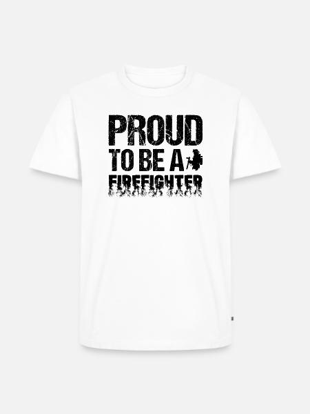 Proud to Be a Firefighter - Men's Premium Organic T-Shirt - white