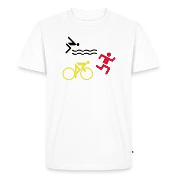 Triathlon - T-shirt Premium bio Homme - blanc - Devant - Nico (187cm)
