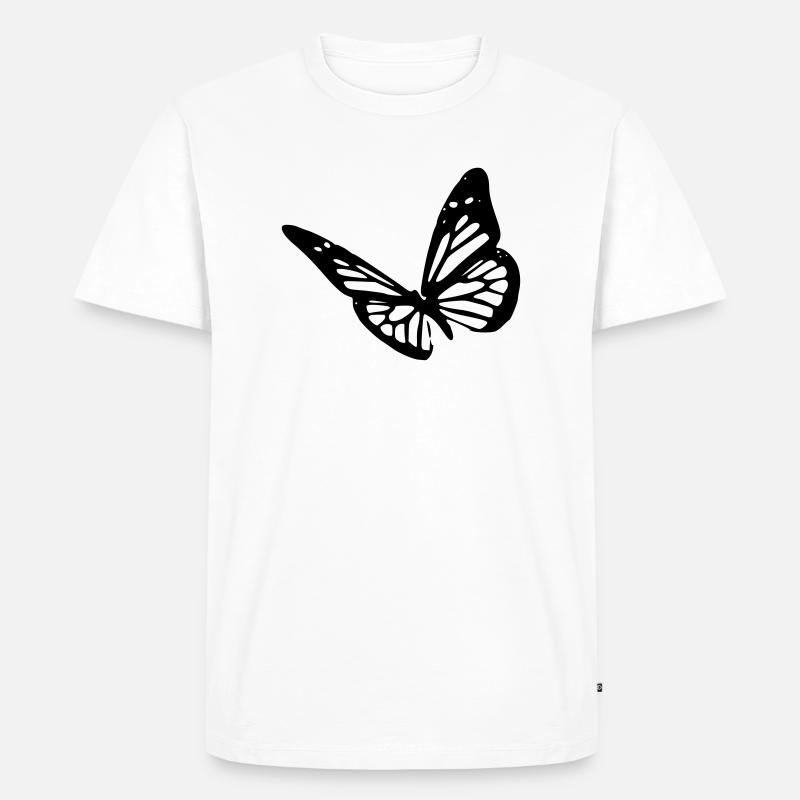 butterfly - Männer Premium Bio T-Shirt - Weiß