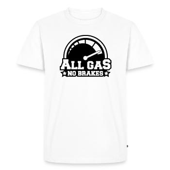 all_gas_no_brakes_c1 - T-shirt Premium bio Homme - blanc - Devant - Nico (187cm)