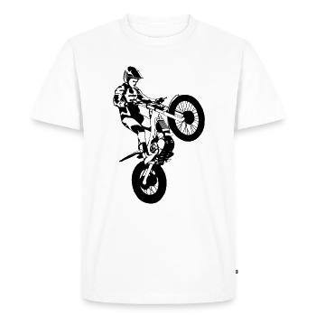Trial - Moto Trial - Motorcycle Trial - Men's Premium Organic T-Shirt - white - Front - Nico (187cm)