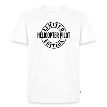 helicopter pilot limited edition stamp c - Men's Premium Organic T-Shirt - white - Front - Nico (187cm)