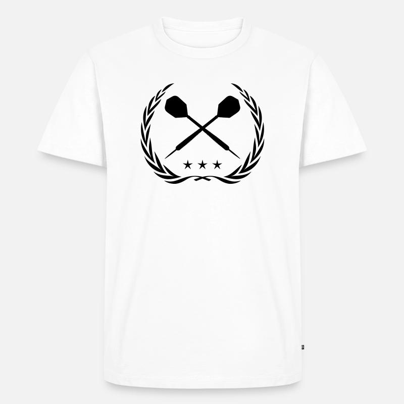 darts design - Männer Premium Bio T-Shirt - Weiß