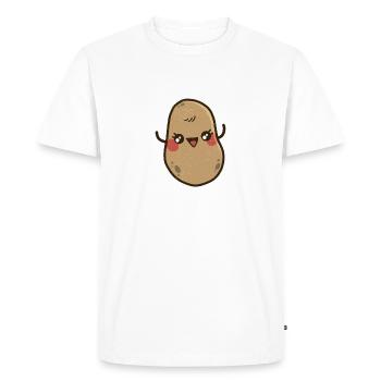 I am a Potato - Men's Premium Organic T-Shirt - white - Front - Nico (187cm)