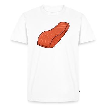 Salmon - Men's Premium Organic T-Shirt - white - Front - Nico (187cm)