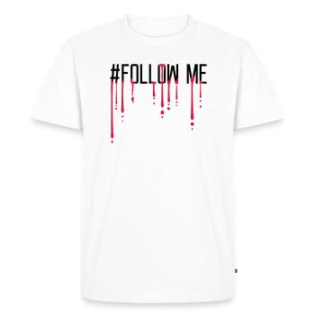 Suis moi le sang - T-shirt Premium bio Homme - blanc - Devant - Nico (187cm)