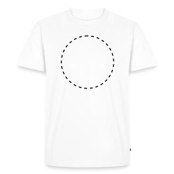 Dashed circle - Men's Premium Organic T-Shirt - white - Front - Nico (187cm)