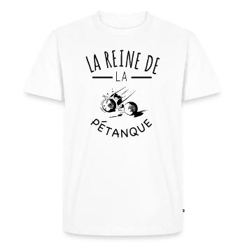 phrase culte pétanque citation apéro humour boules - T-shirt Premium bio Homme - blanc - Devant - Nico (187cm)