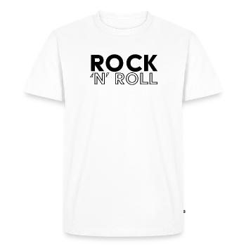 Rock 'n’roll / Rock and Roll / Rock & Roll - T-shirt Premium bio Homme - blanc - Devant - Nico (187cm)