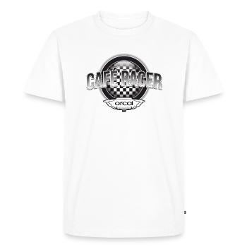 Café Racer - T-shirt Premium bio Homme - blanc - Devant - Nico (187cm)