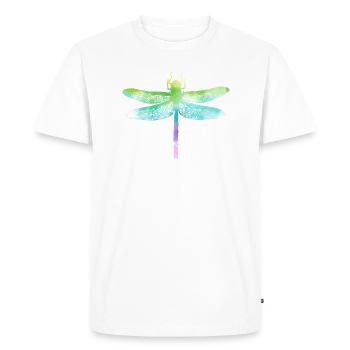 Arc-en-ciel Libelle - T-shirt Premium bio Homme - blanc - Devant - Nico (187cm)