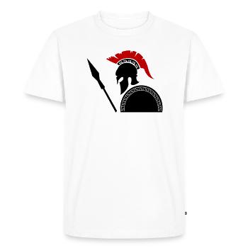 sparta warrior 01 - Men's Premium Organic T-Shirt - white - Front - Nico (187cm)