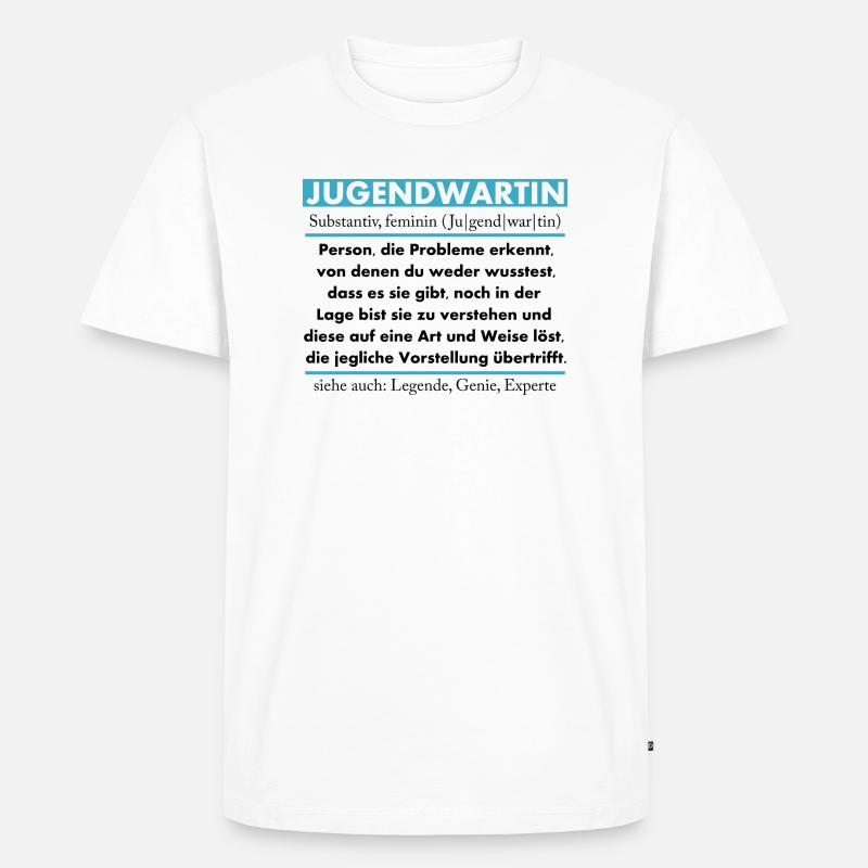 Jugendwartin - Männer Premium Bio T-Shirt - Weiß