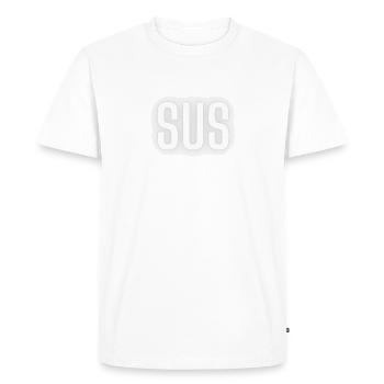 Sus - Men's Premium Organic T-Shirt - white - Front - Nico (187cm)