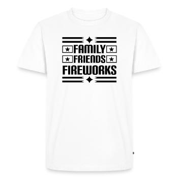 Family Friends Fireworks 4th of July - Men's Premium Organic T-Shirt - white - Front - Nico (187cm)