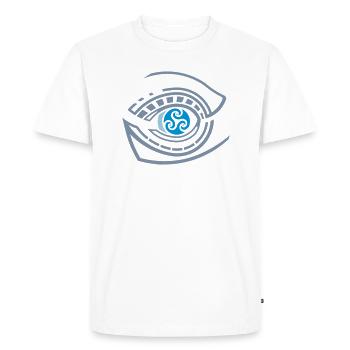 Œil de baleine tribal - T-shirt Premium bio Homme - blanc - Devant - Nico (187cm)