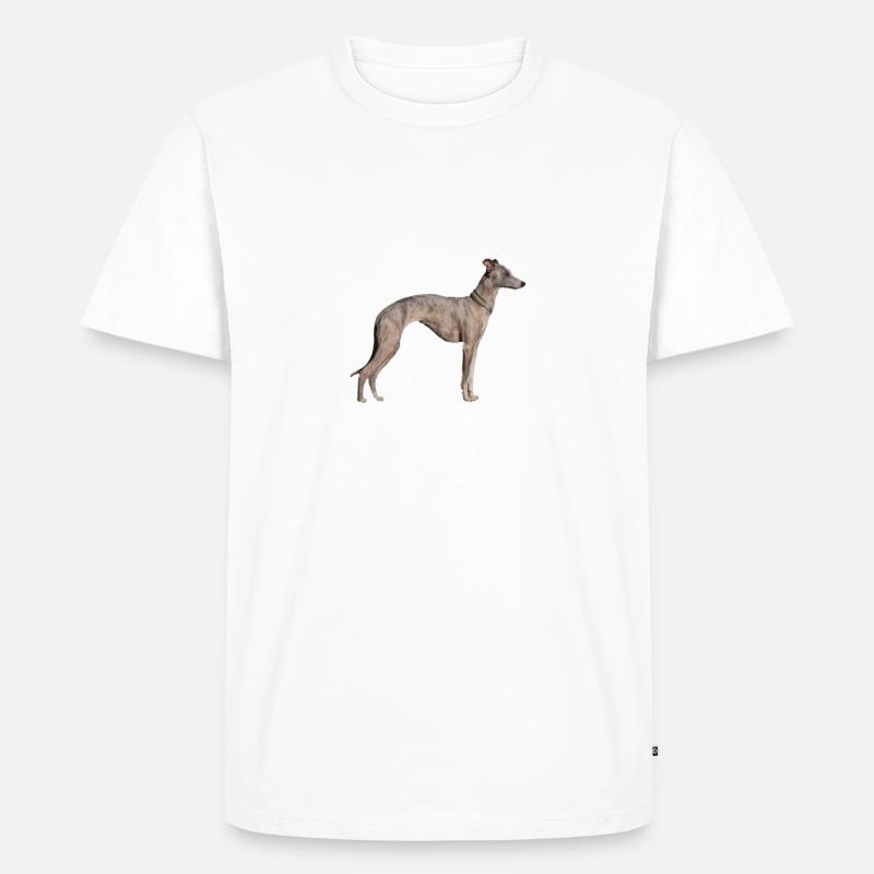 Whippet Hund - Whippet - Männer Premium Bio T-Shirt - Weiß